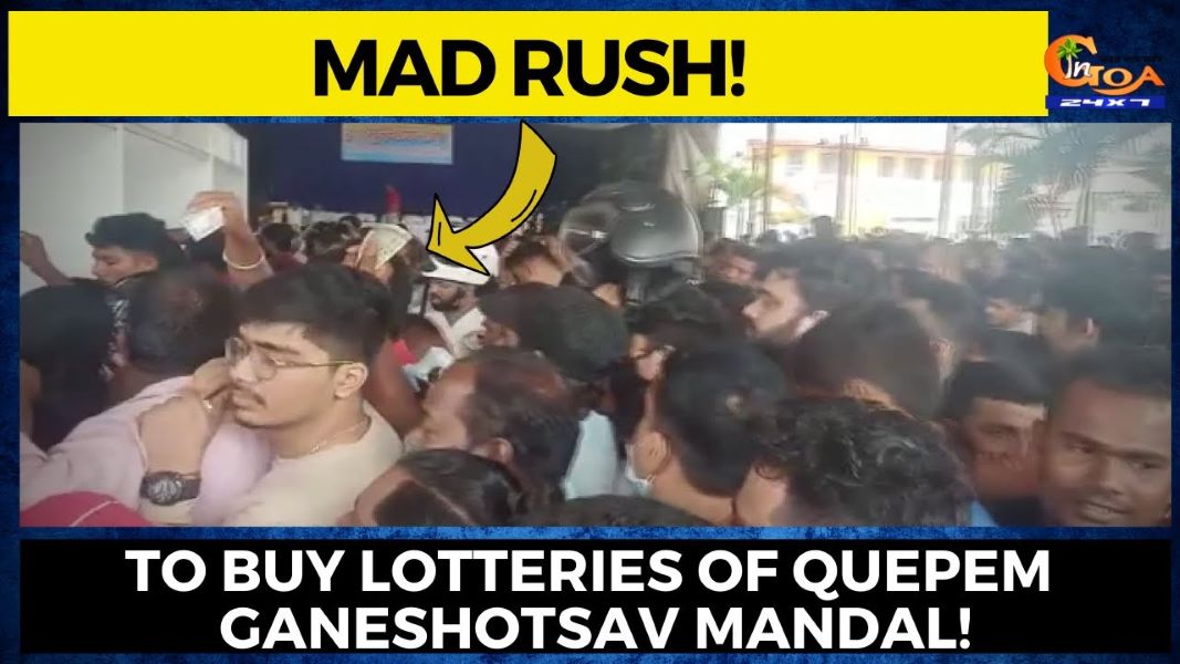 Mad rush! To buy lotteries of Quepem Ganeshotsav Mandal!